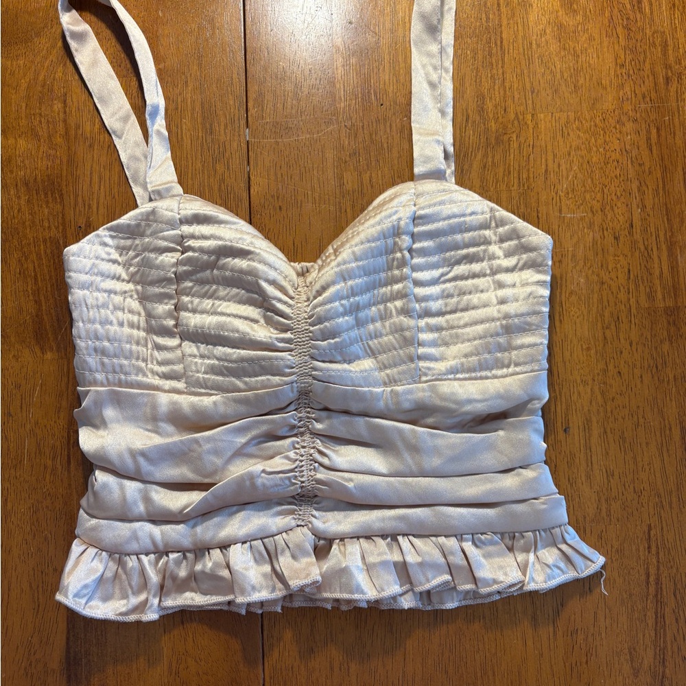 Elegant Cream Crop Top